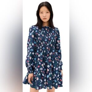 Hill House‎ Home The Viviana Mini Nap Dress - Navy Belgravia Floral Ikat